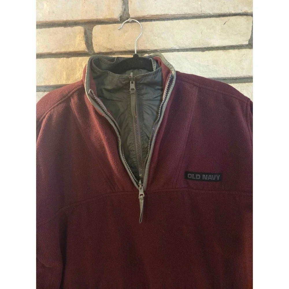 Vintage 90s Old Navy Reversible Half-Zip Pullover Jacket